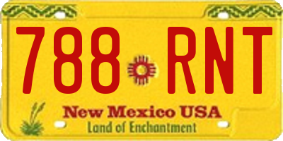 NM license plate 788RNT