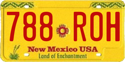 NM license plate 788ROH