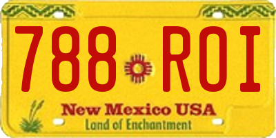 NM license plate 788ROI