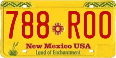 NM license plate 788ROO