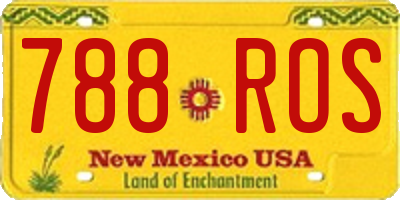 NM license plate 788ROS