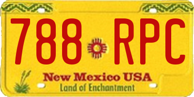 NM license plate 788RPC