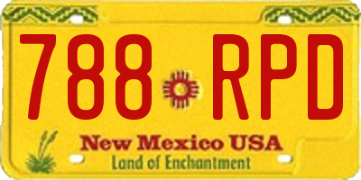 NM license plate 788RPD