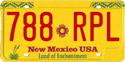 NM license plate 788RPL