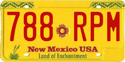 NM license plate 788RPM