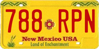 NM license plate 788RPN