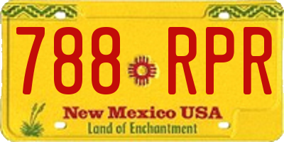 NM license plate 788RPR