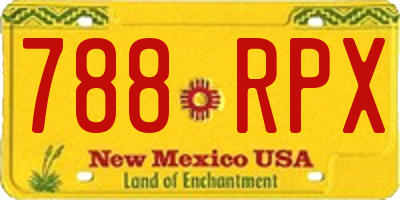 NM license plate 788RPX