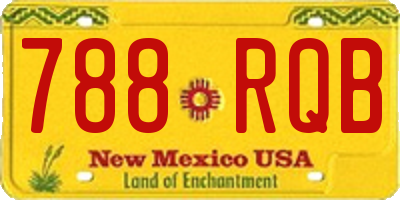 NM license plate 788RQB