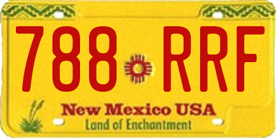 NM license plate 788RRF