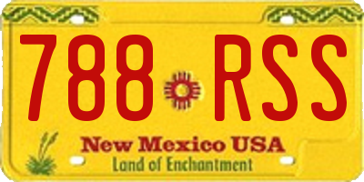 NM license plate 788RSS
