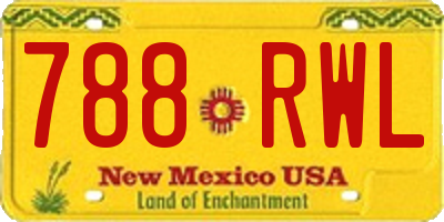 NM license plate 788RWL
