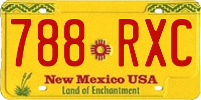 NM license plate 788RXC