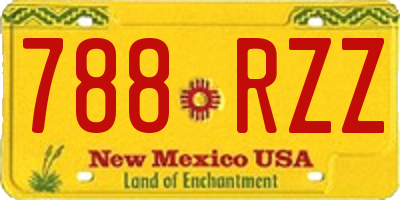 NM license plate 788RZZ