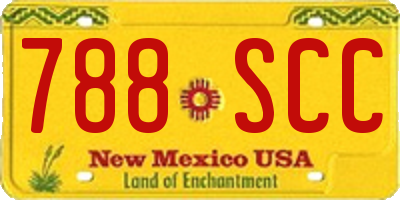 NM license plate 788SCC