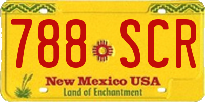 NM license plate 788SCR