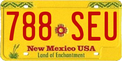 NM license plate 788SEU