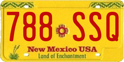 NM license plate 788SSQ