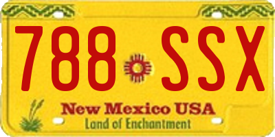 NM license plate 788SSX