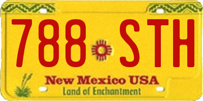 NM license plate 788STH