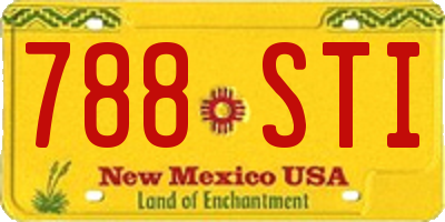 NM license plate 788STI