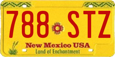 NM license plate 788STZ