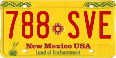 NM license plate 788SVE