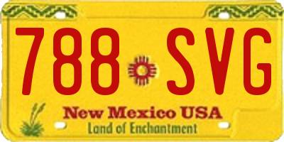 NM license plate 788SVG