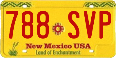NM license plate 788SVP