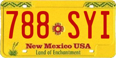 NM license plate 788SYI
