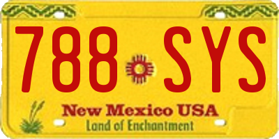 NM license plate 788SYS