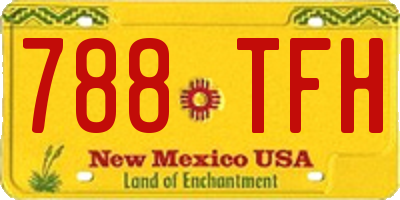 NM license plate 788TFH