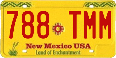 NM license plate 788TMM