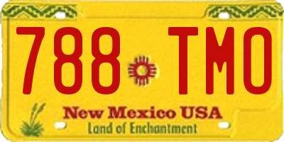 NM license plate 788TMO