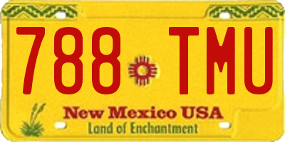 NM license plate 788TMU