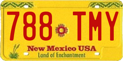 NM license plate 788TMY