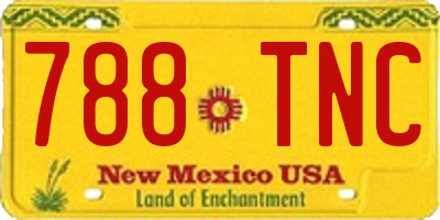 NM license plate 788TNC
