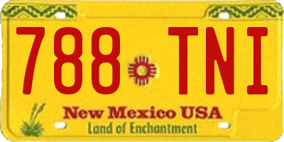 NM license plate 788TNI