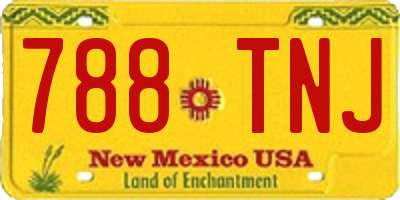 NM license plate 788TNJ