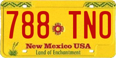NM license plate 788TNO