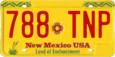 NM license plate 788TNP
