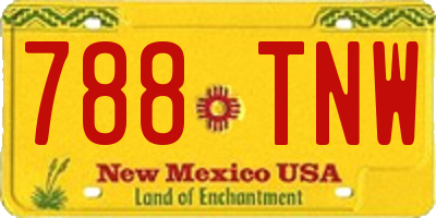 NM license plate 788TNW