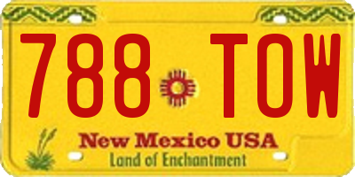 NM license plate 788TOW