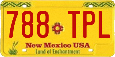 NM license plate 788TPL