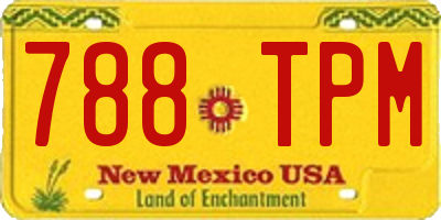 NM license plate 788TPM