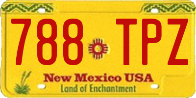 NM license plate 788TPZ