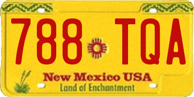 NM license plate 788TQA