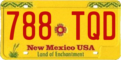 NM license plate 788TQD