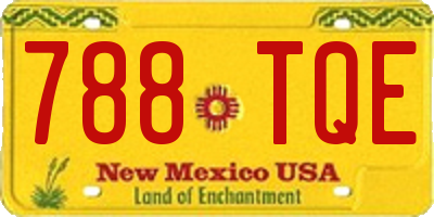NM license plate 788TQE