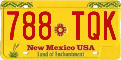 NM license plate 788TQK